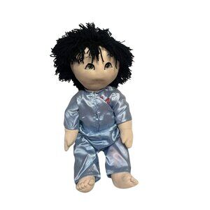 Rice Paddy Babies Hong Kong 18 In Plush Doll Blue Satin Outfit 1984 Vintage